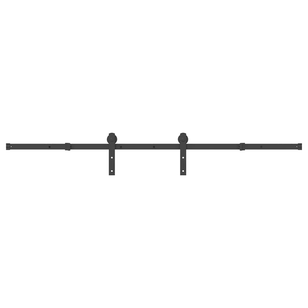 vidaXL Set feronerie pentru uși glisante, negru, 200 cm, oțel