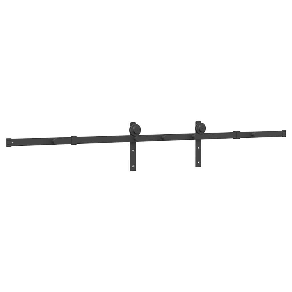 vidaXL Set feronerie pentru uși glisante, negru, 200 cm, oțel