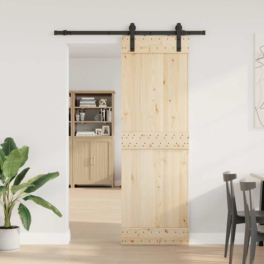 vidaXL Set feronerie pentru ușă glisantă, negru, 152 cm, oțel vidaXL Set feronerie pentru ușă glisantă, negru, 152 cm, oțel