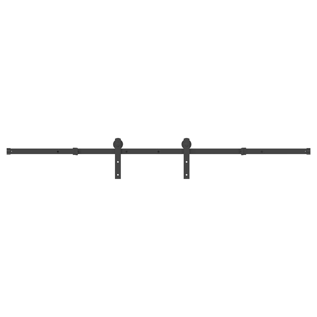 vidaXL Set feronerie pentru uși glisante, negru, 213,5 cm, oțel vidaXL Set feronerie pentru uși glisante, negru, 213,5 cm, oțel