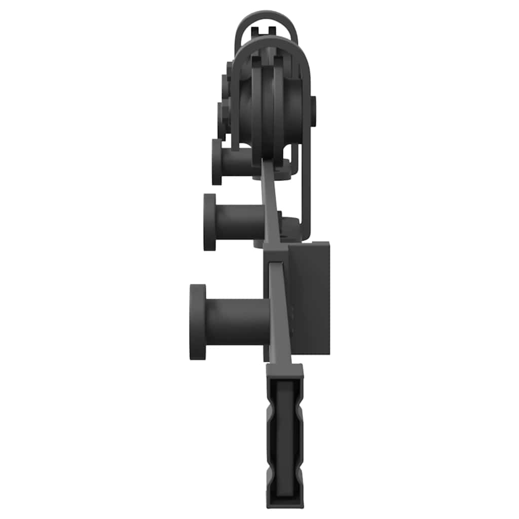 vidaXL Set feronerie pentru ușă glisantă, negru, 183 cm, oțel vidaXL Set feronerie pentru ușă glisantă, negru, 183 cm, oțel