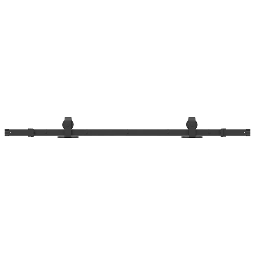 vidaXL Set feronerie pentru uși glisante, negru, 152,5 cm, oțel