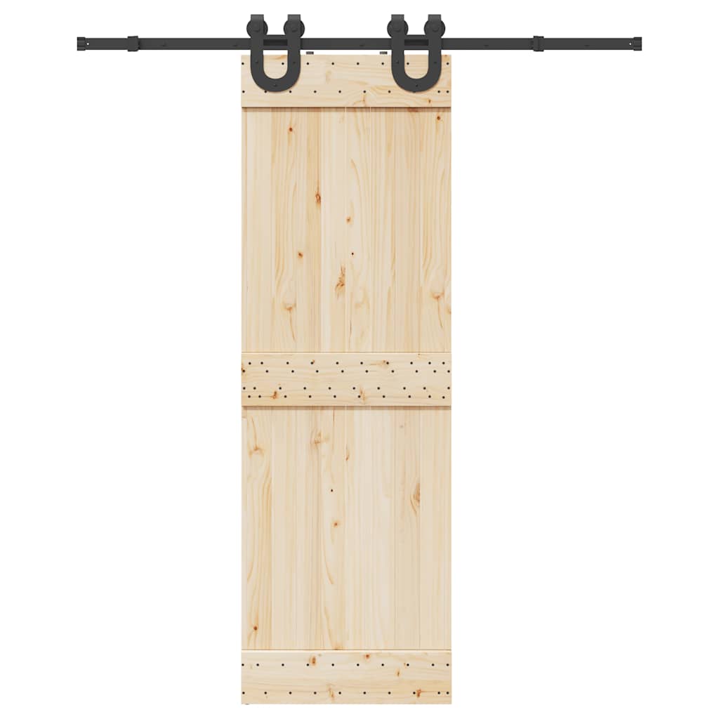 vidaXL Set feronerie pentru ușă glisantă, negru, 183 cm, oțel vidaXL Set feronerie pentru ușă glisantă, negru, 183 cm, oțel