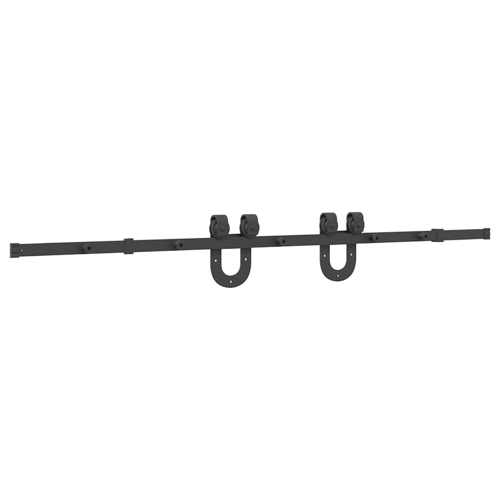 vidaXL Set feronerie pentru uși glisante, negru, 200 cm, oțel