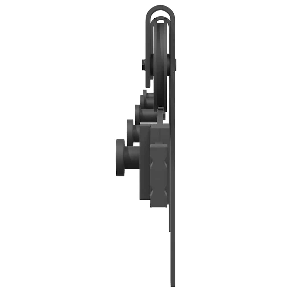 vidaXL Set feronerie pentru ușă glisantă, negru, 183 cm, oțel vidaXL Set feronerie pentru ușă glisantă, negru, 183 cm, oțel