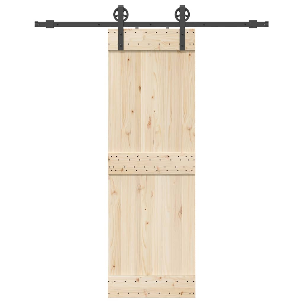 vidaXL Set feronerie pentru ușă glisantă, negru, 183 cm, oțel vidaXL Set feronerie pentru ușă glisantă, negru, 183 cm, oțel