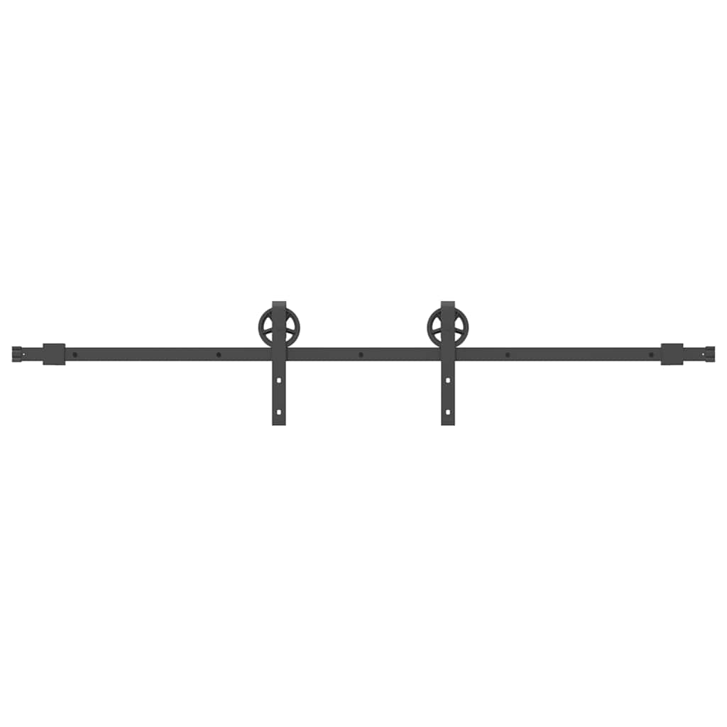 vidaXL Set feronerie pentru uși glisante, negru, 200 cm, oțel