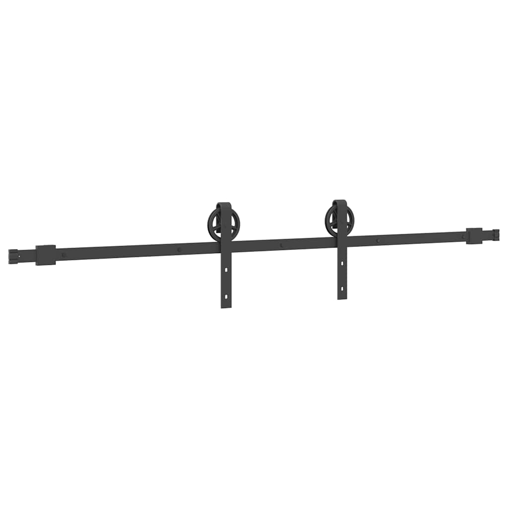 vidaXL Set feronerie pentru uși glisante, negru, 200 cm, oțel