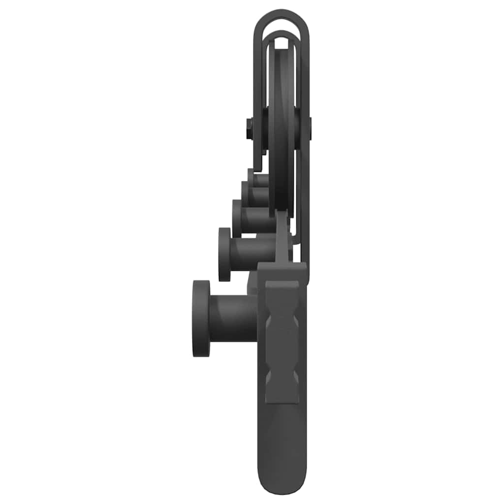 vidaXL Set feronerie pentru ușă glisantă, negru, 183 cm, oțel vidaXL Set feronerie pentru ușă glisantă, negru, 183 cm, oțel