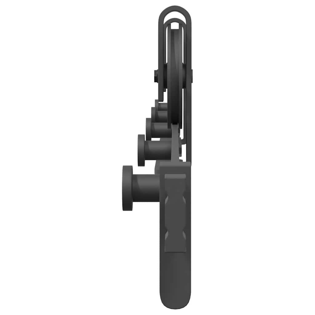 vidaXL Set feronerie pentru uși glisante, negru, 200 cm, oțel vidaXL Set feronerie pentru uși glisante, negru, 200 cm, oțel