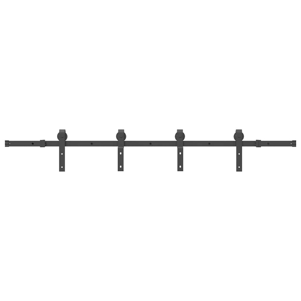 vidaXL Set feronerie pentru uși glisante, negru, 200 cm, oțel