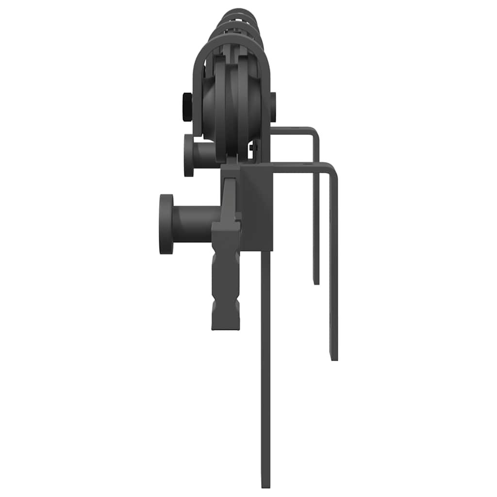 vidaXL Set feronerie pentru uși glisante, negru, 200 cm, oțel