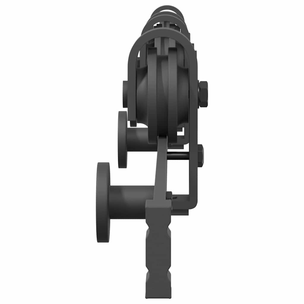 vidaXL Set feronerie pentru uși glisante, negru, 200 cm, oțel vidaXL Set feronerie pentru uși glisante, negru, 200 cm, oțel