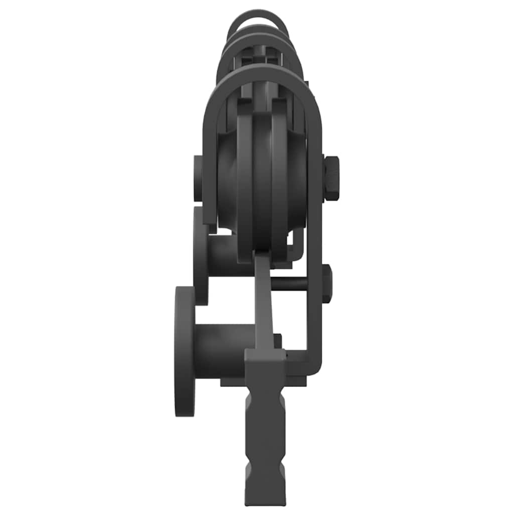 vidaXL Set feronerie pentru ușă glisantă, negru, 183 cm, oțel vidaXL Set feronerie pentru ușă glisantă, negru, 183 cm, oțel