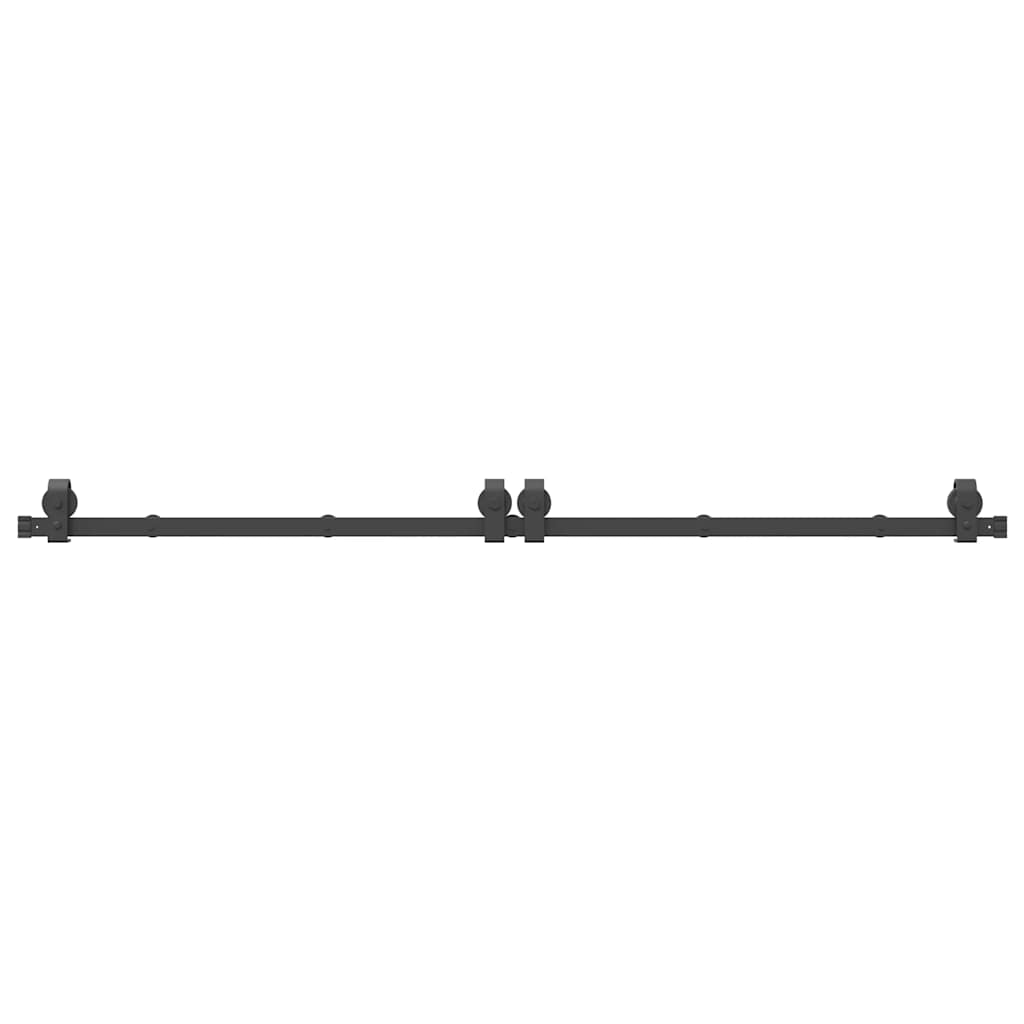 vidaXL Set feronerie pentru uși glisante, negru, 200 cm, oțel