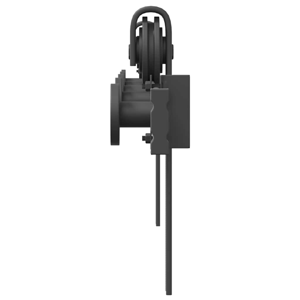 vidaXL Set feronerie pentru ușă glisantă, negru, 183 cm, oțel vidaXL Set feronerie pentru ușă glisantă, negru, 183 cm, oțel