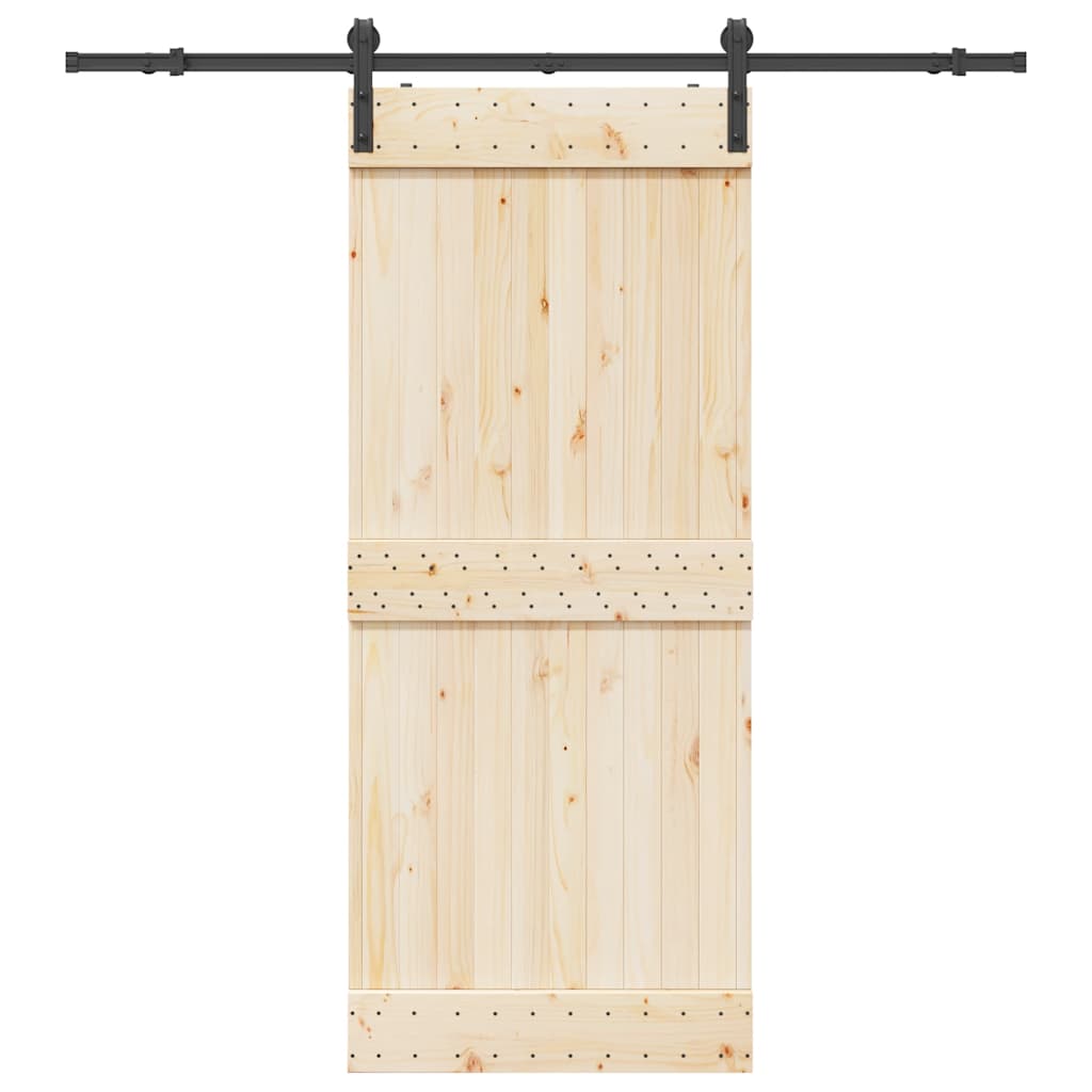 vidaXL Set feronerie pentru ușă glisantă, negru, 183 cm, oțel vidaXL Set feronerie pentru ușă glisantă, negru, 183 cm, oțel