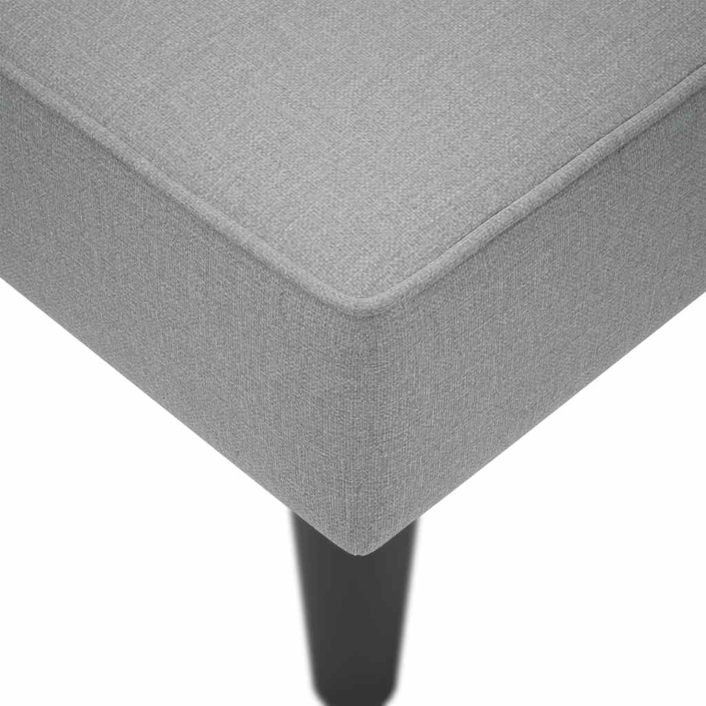 vidaXL Sezlong cu cotieră dreaptă din material gri deschis vidaXL Sezlong cu cotieră dreaptă din material gri deschis