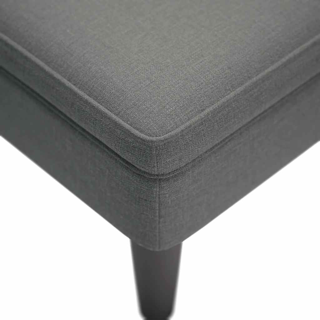 vidaXL Șezlong cu pernă și cotieră dreaptă, gri închis, textil vidaXL Șezlong cu pernă și cotieră dreaptă, gri închis, textil