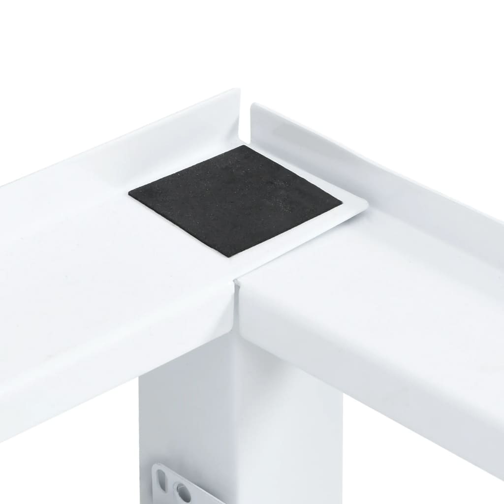 vidaXL Suport mașină de spălat cu raft retractabil, alb vidaXL Suport mașină de spălat cu raft retractabil, alb
