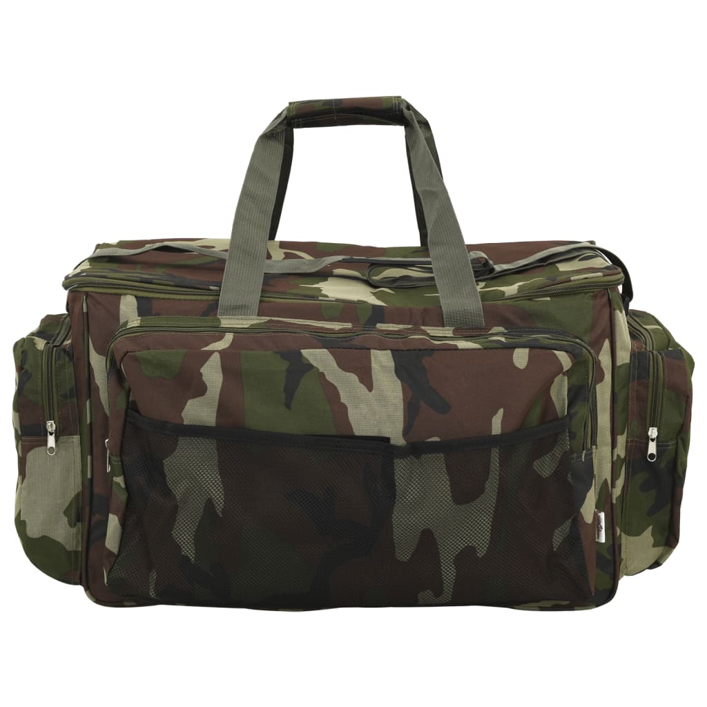 vidaXL Geantă de pescuit, verde camuflaj, țesătură oxford impermeabilă vidaXL Geantă de pescuit, verde camuflaj, țesătură oxford impermeabilă