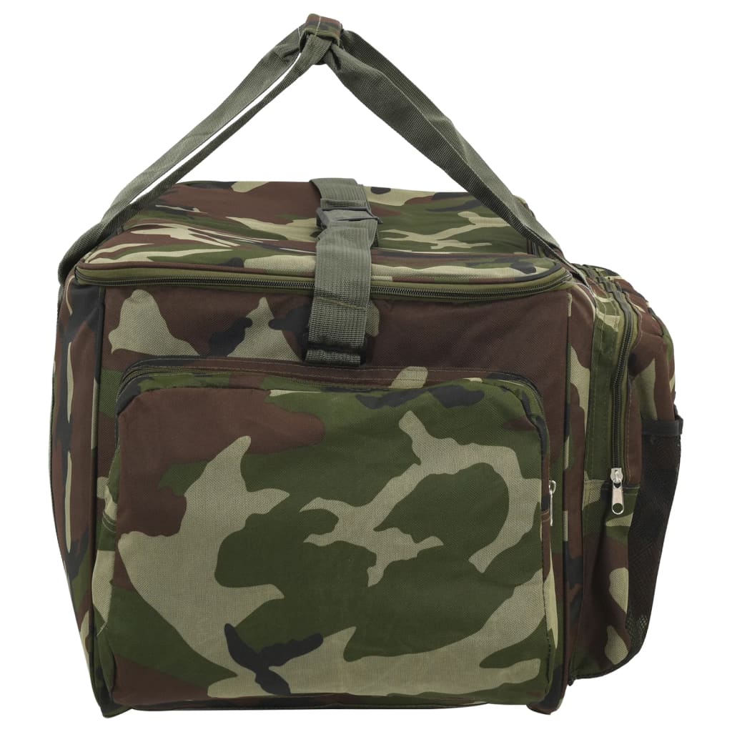 vidaXL Geantă de pescuit, verde camuflaj, țesătură oxford impermeabilă vidaXL Geantă de pescuit, verde camuflaj, țesătură oxford impermeabilă