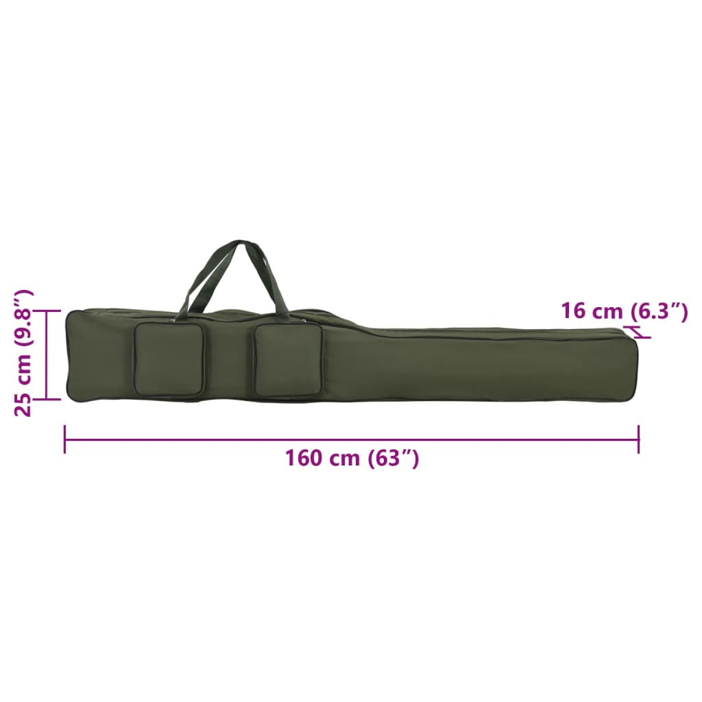 vidaXL Geantă pentru undiță, verde închis, 160 cm, țesătură oxford vidaXL Geantă pentru undiță, verde închis, 160 cm, țesătură oxford