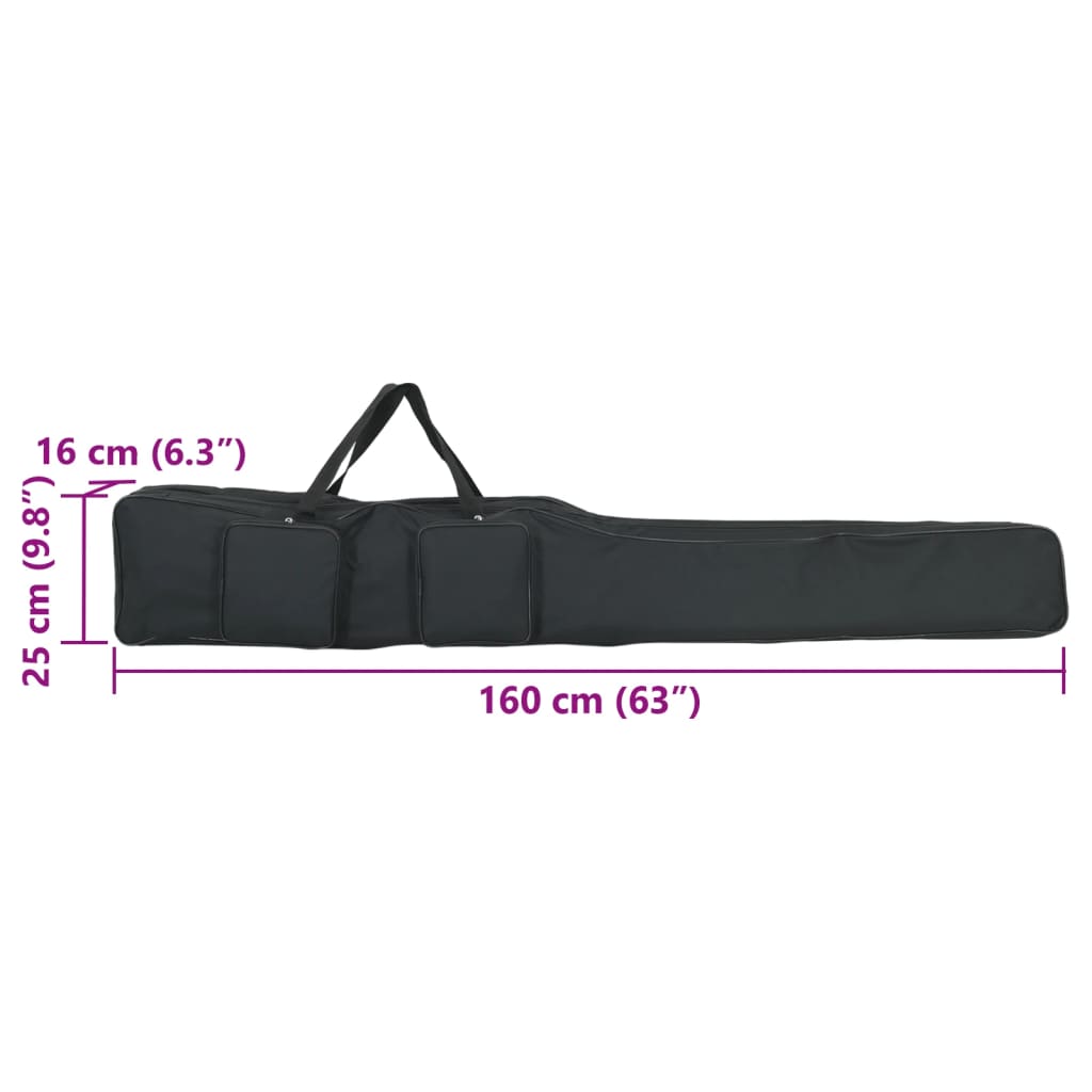 vidaXL Geantă pentru undiță, negru, 160 cm, țesătură oxford vidaXL Geantă pentru undiță, negru, 160 cm, țesătură oxford