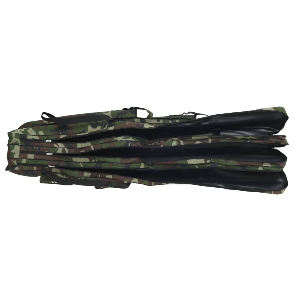 vidaXL Geantă pentru undiță, verde camuflaj, 150 cm, țesătură oxford vidaXL Geantă pentru undiță, verde camuflaj, 150 cm, țesătură oxford
