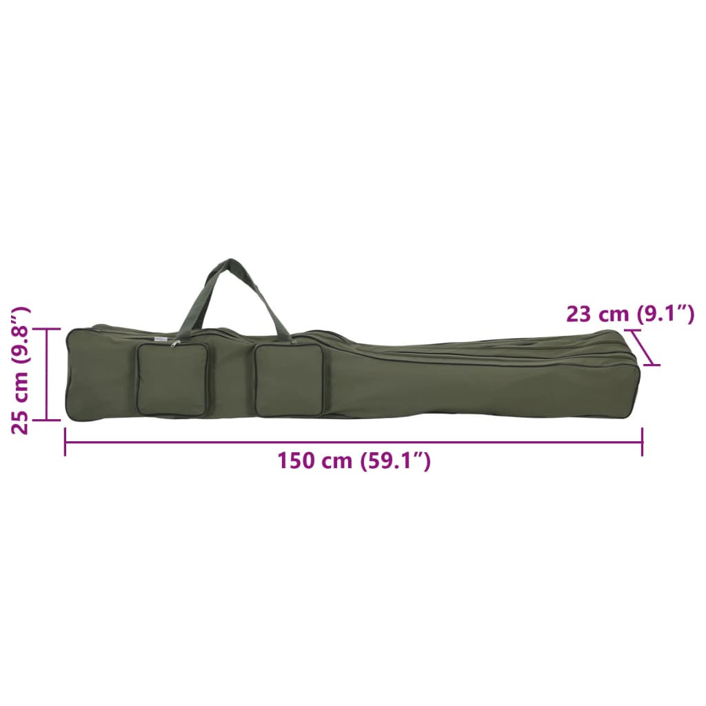 vidaXL Geantă pentru undiță, verde închis, 150 cm, țesătură oxford vidaXL Geantă pentru undiță, verde închis, 150 cm, țesătură oxford