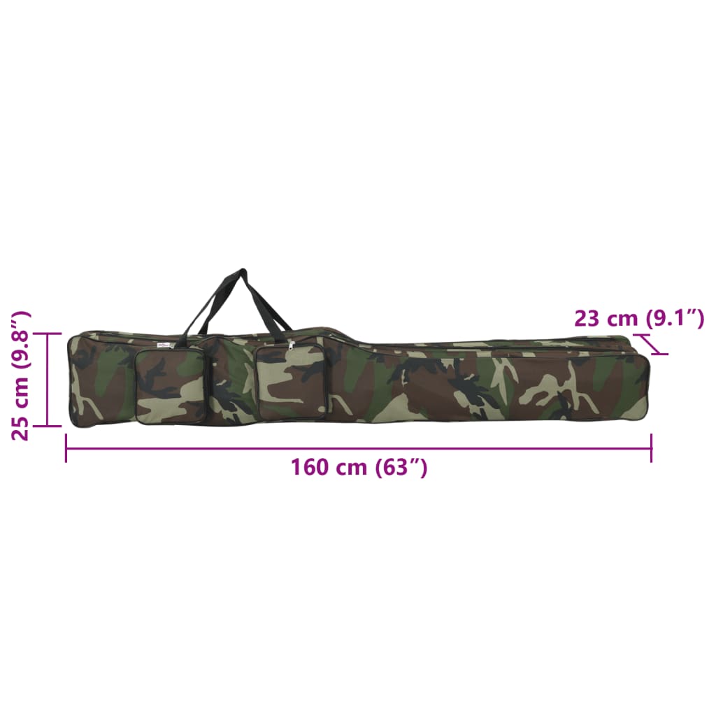 vidaXL Geantă pentru undiță, verde camuflaj, 160 cm, țesătură oxford vidaXL Geantă pentru undiță, verde camuflaj, 160 cm, țesătură oxford