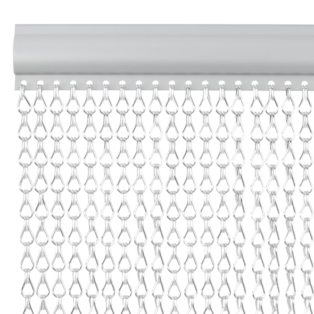 vidaXL Paravan de ușă cu lanț, 56x202 cm, aluminiu vidaXL Paravan de ușă cu lanț, 56x202 cm, aluminiu