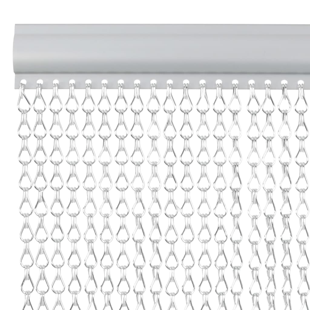 vidaXL Paravan de ușă cu lanț, 80x221 cm, aluminiu