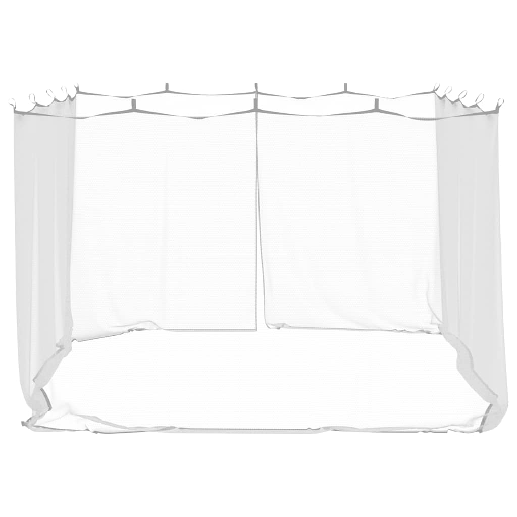vidaXL Plasă de țânțari pentru exterior 220 ochiuri alb 300x300x200 cm