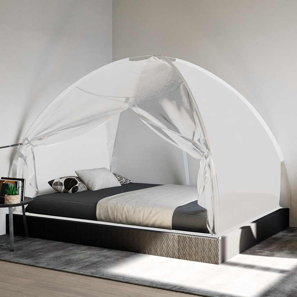 vidaXL Plasa țânțari Mongolia cu uși, 220 ochiuri alb 200x150x140 cm vidaXL Plasa țânțari Mongolia cu uși, 220 ochiuri alb 200x150x140 cm