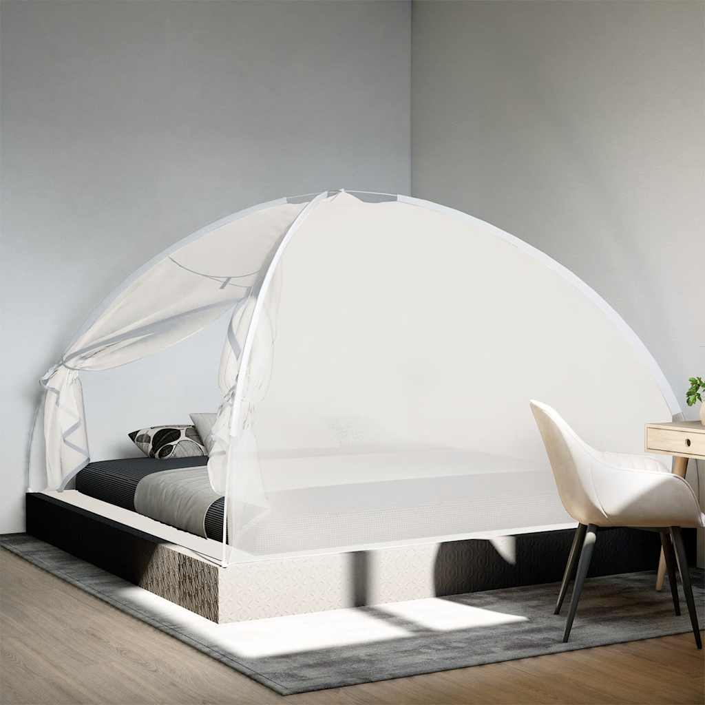 vidaXL Plasa țânțari Mongolia cu uși, 220 ochiuri alb 200x200x130 cm vidaXL Plasa țânțari Mongolia cu uși, 220 ochiuri alb 200x200x130 cm