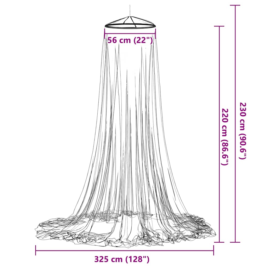vidaXL Plasa de tantari pentru pat 220 ochiuri alb 56x56x220 cm vidaXL Plasa de tantari pentru pat 220 ochiuri alb 56x56x220 cm