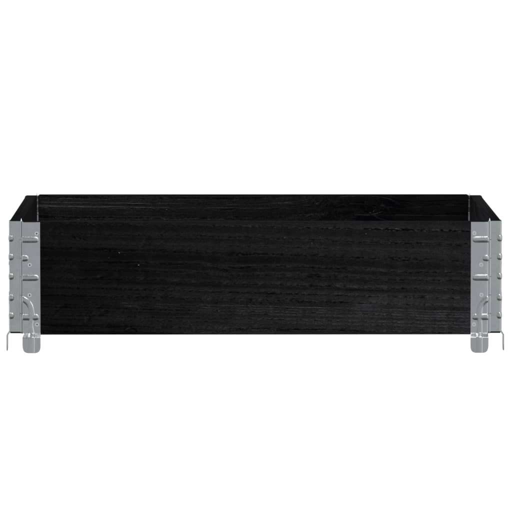 vidaXL Ramă pentru paleți, negru, 80x60 cm, lemn masiv de pin vidaXL Ramă pentru paleți, negru, 80x60 cm, lemn masiv de pin