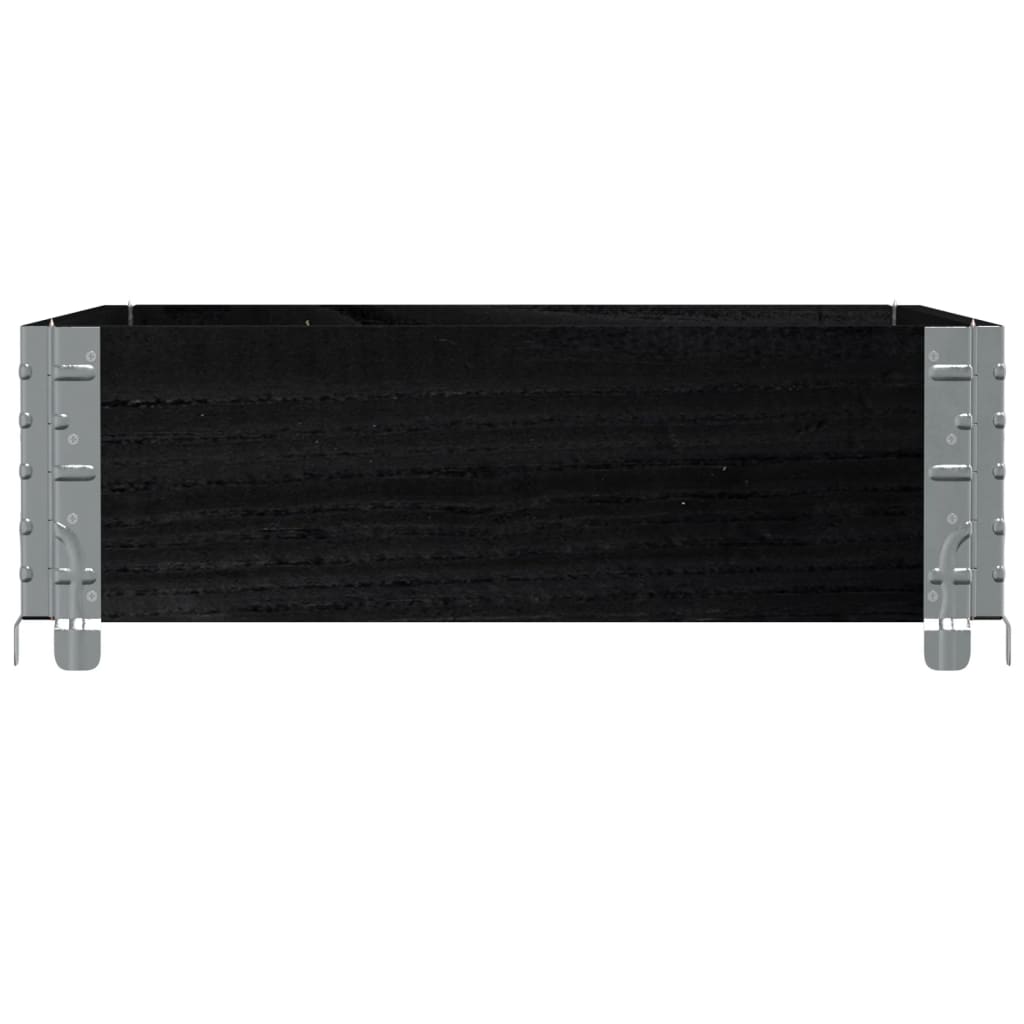 vidaXL Ramă pentru paleți, negru, 80x60 cm, lemn masiv de pin vidaXL Ramă pentru paleți, negru, 80x60 cm, lemn masiv de pin