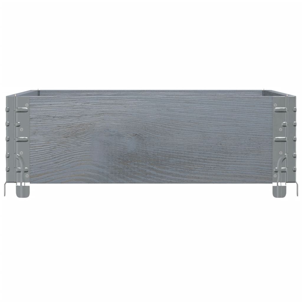 vidaXL Ramă pentru paleți, gri, 80x60 cm, lemn masiv de pin vidaXL Ramă pentru paleți, gri, 80x60 cm, lemn masiv de pin
