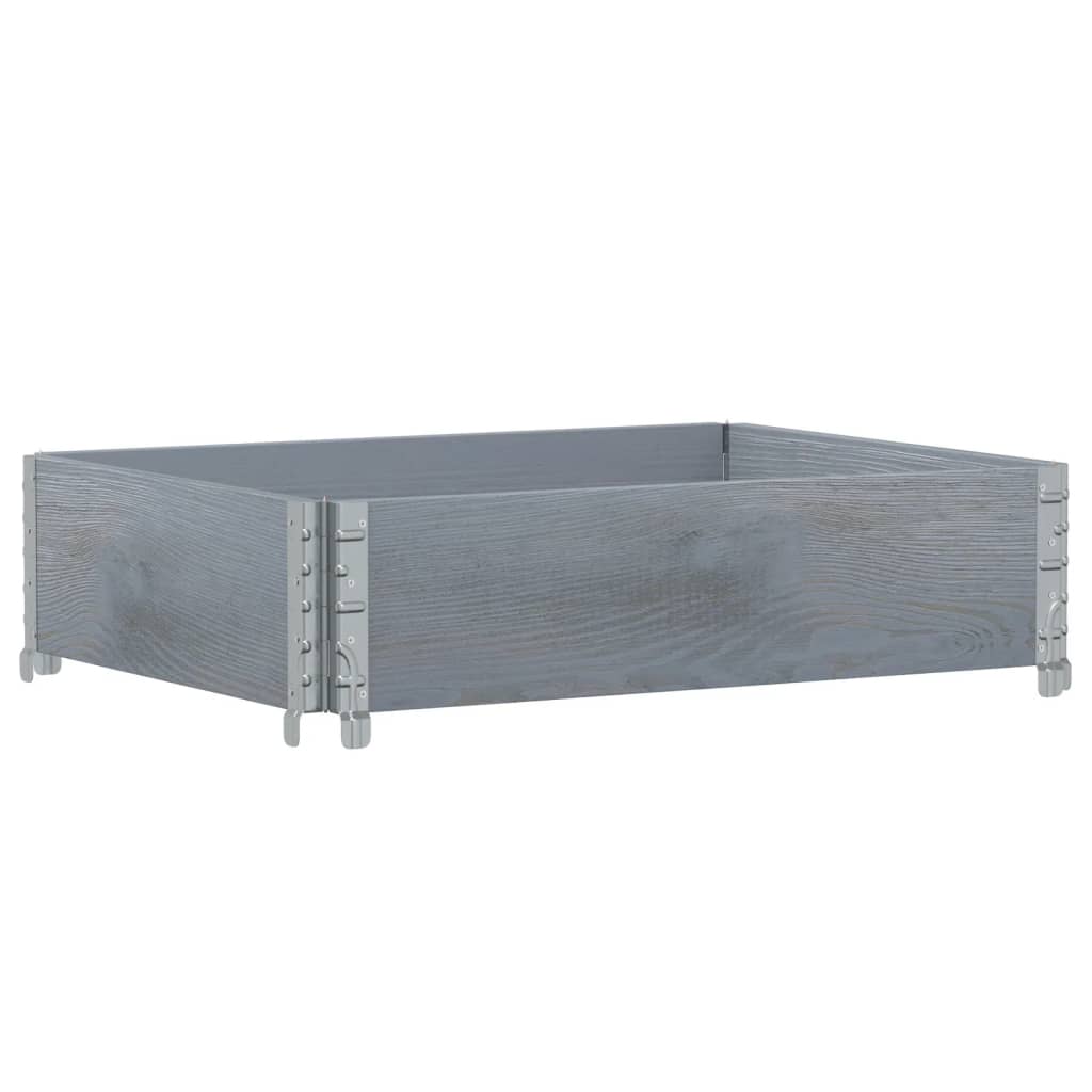 vidaXL Ramă pentru paleți, gri, 80x60 cm, lemn masiv de pin vidaXL Ramă pentru paleți, gri, 80x60 cm, lemn masiv de pin