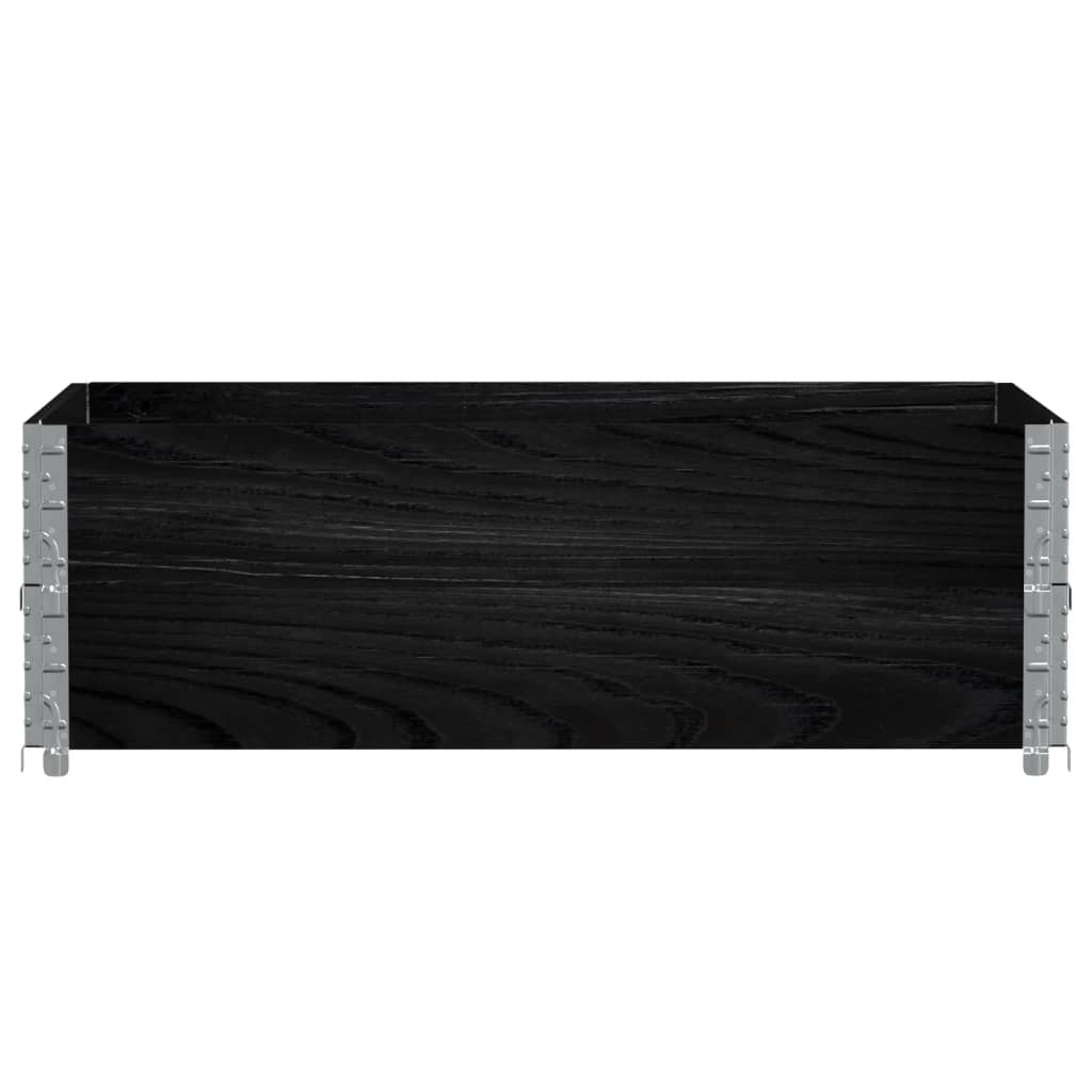 vidaXL Rame pentru paleți, 2 buc., negru, 120x80 cm, lemn masiv pin vidaXL Rame pentru paleți, 2 buc., negru, 120x80 cm, lemn masiv pin