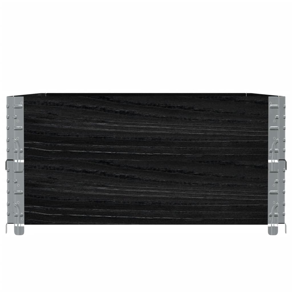 vidaXL Rame pentru paleți, 2 buc., negru, 120x80 cm, lemn masiv pin vidaXL Rame pentru paleți, 2 buc., negru, 120x80 cm, lemn masiv pin