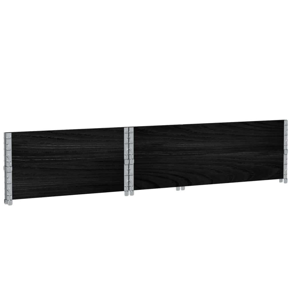 vidaXL Rame pentru paleți, 2 buc., negru, 120x80 cm, lemn masiv pin vidaXL Rame pentru paleți, 2 buc., negru, 120x80 cm, lemn masiv pin