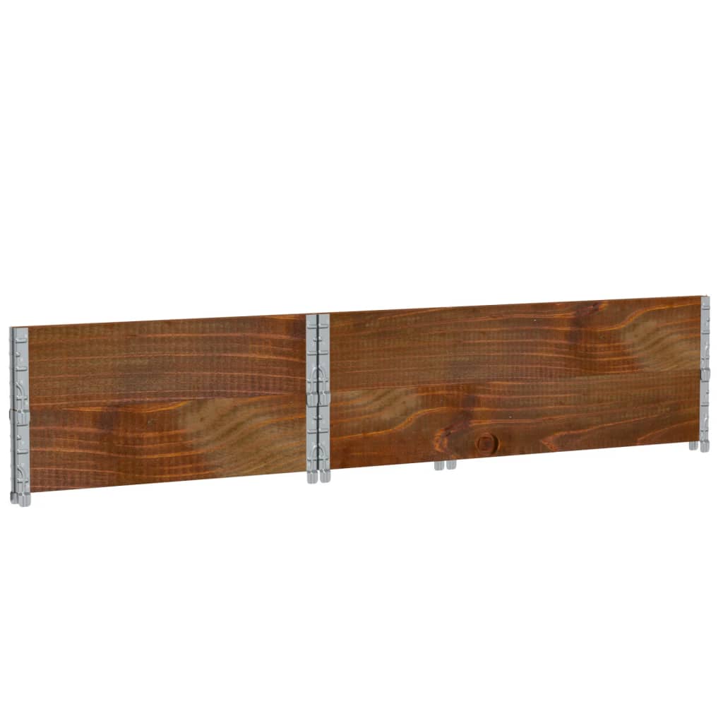 vidaXL Rame pentru paleți, 2 buc., maro, 120x80 cm, lemn masiv de pin vidaXL Rame pentru paleți, 2 buc., maro, 120x80 cm, lemn masiv de pin