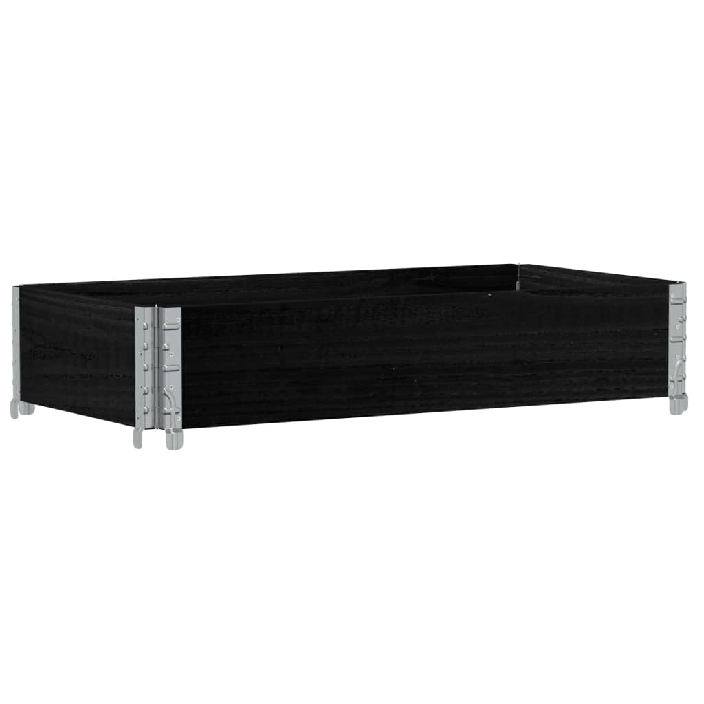 vidaXL Ramă pentru paleți, negru, 100x50 cm, lemn masiv de pin vidaXL Ramă pentru paleți, negru, 100x50 cm, lemn masiv de pin