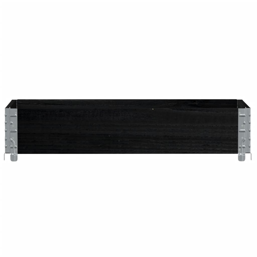 vidaXL Ramă pentru paleți, negru, 100x50 cm, lemn masiv de pin vidaXL Ramă pentru paleți, negru, 100x50 cm, lemn masiv de pin