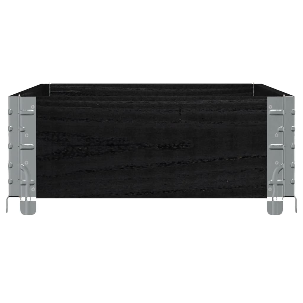 vidaXL Ramă pentru paleți, negru, 100x50 cm, lemn masiv de pin vidaXL Ramă pentru paleți, negru, 100x50 cm, lemn masiv de pin