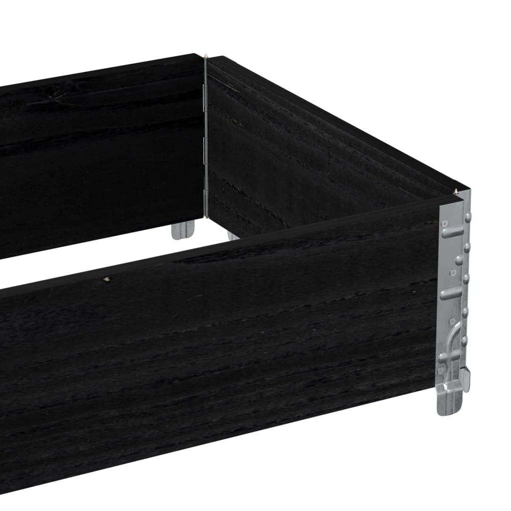 vidaXL Ramă pentru paleți, negru, 100x50 cm, lemn masiv de pin vidaXL Ramă pentru paleți, negru, 100x50 cm, lemn masiv de pin