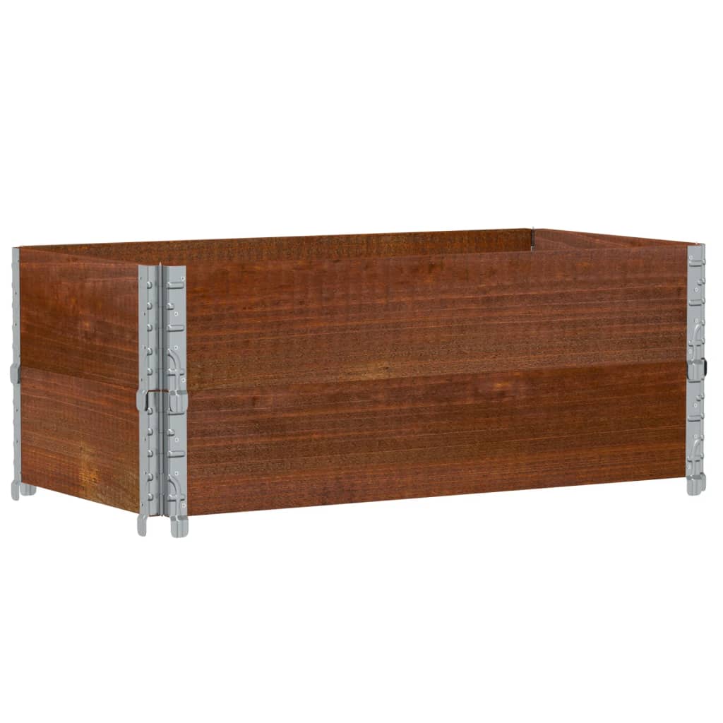 vidaXL Rame pentru paleți, 2 buc., maro, 100x50 cm, lemn masiv pin vidaXL Rame pentru paleți, 2 buc., maro, 100x50 cm, lemn masiv pin